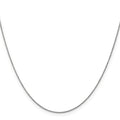 Curata 14K White Gold Solid 0.6Mm Diamond Cut Cable Chain Necklace Options 16 18 20 24