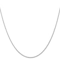 Curata 14K White Gold Solid 0.7Mm Carded Cable Rope Chain Necklace Options 16 18 20 24