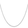Curata 14K White Gold Solid 0.8Mm Diamond Cut Light Cable Chain Necklace Options 16 18 20 22 24 26 30