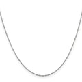 Curata 14K White Gold Solid 1.0Mm Diamond Cut Singapore Chain Necklace Options 16 18 20 24 30