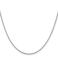 Curata 14K White Gold Solid 1.1Mm Box Chain Necklace Options 16 18 20 22