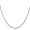 Curata 14K White Gold Solid 1.3Mm Diamond Cut Cable Chain Necklace Lobster Options 16 18 20 24