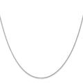 Curata 14K White Gold Solid 1Mm Round Wheat Chain Necklace Options 16 18 20 22 24 30