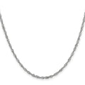 Curata 14K White Gold Solid 2.0Mm Diamond Cut Singapore Chain Necklace Lobster Options 16 18 20