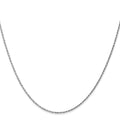 Curata 14K White Gold Solid Diamond Cut 1Mm Rope Chain Necklace Lobster