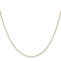 Curata 14K Yellow Gold 0.8Mm Diamond Cut Cable Chain Necklace Options 16 18 20 24