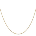 Curata 14K Yellow Gold 1.2Mm Diamond Cut Baby Ball Bead Chain Necklace Options 16 18 20 24