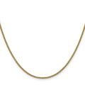 Curata 14K Yellow Gold 1.5Mm Hollow Round Box Chain Necklace Options 16 18 20 22 24 26 28 30