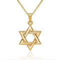Curata 14K Yellow Gold Solid Flat Back Polished Back Star Of David Pendant Measures 15X14Mm