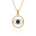 Curata 14K Yellow Gold 18 Pittsburgh Steelers Logo Pendant Necklace Necklace