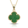 Curata 14K Yellow Gold 18 Large Dyed Green Jade Dragon Circle Pendant Necklace 30Mm X 36Mm 30Mm X 35Mm