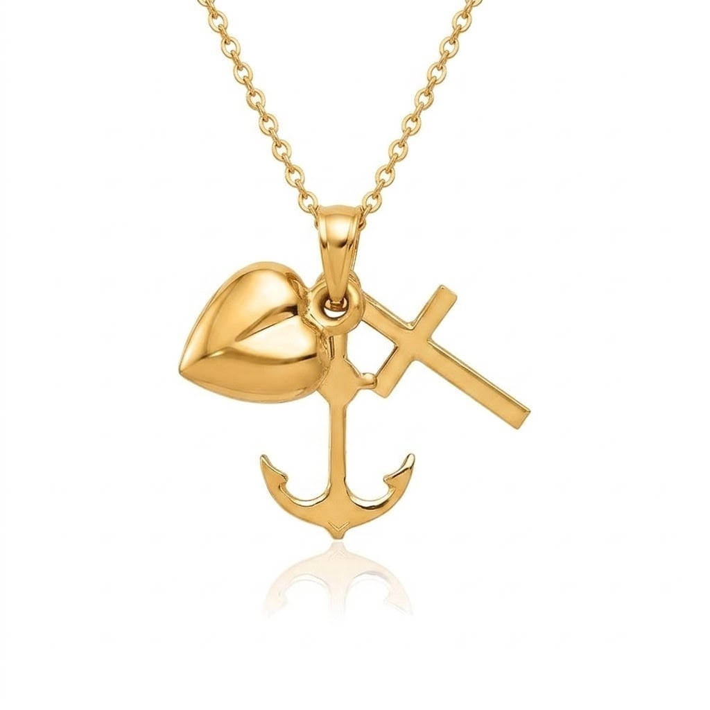 Curata 14K Yellow Gold 18 Small Dallas Cowboys Logo Pendant Necklace Necklace