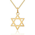 Curata 14K Yellow Gold Solid Polished Star Of David Pendant Measures 14X13Mm