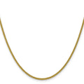 Curata 14K Yellow Gold 2.35Mm Semi Solid Triple Wire Wheat Chain Necklace Options 16 18 20 24