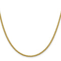 Curata 14K Yellow Gold 2.35Mm Semi Solid Triple Wire Wheat Chain Necklace Options 16 18