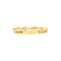 Curata 14K Yellow Gold 3Mm Big Swirl Stackable Band Ring