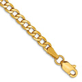 Curata 14K 3.35Mm Semi Solid Curb Link Chain Bracelet 9 Inch