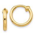 Curata 14K Yellow Gold Hollow Polished Non Pierced Hoop Earrings Measures 14X14Mm