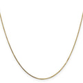 Curata 14K Yellow Gold Polished 0.7Mm Box Chain Necklace Options 16 18 20 22 24 26 28 30