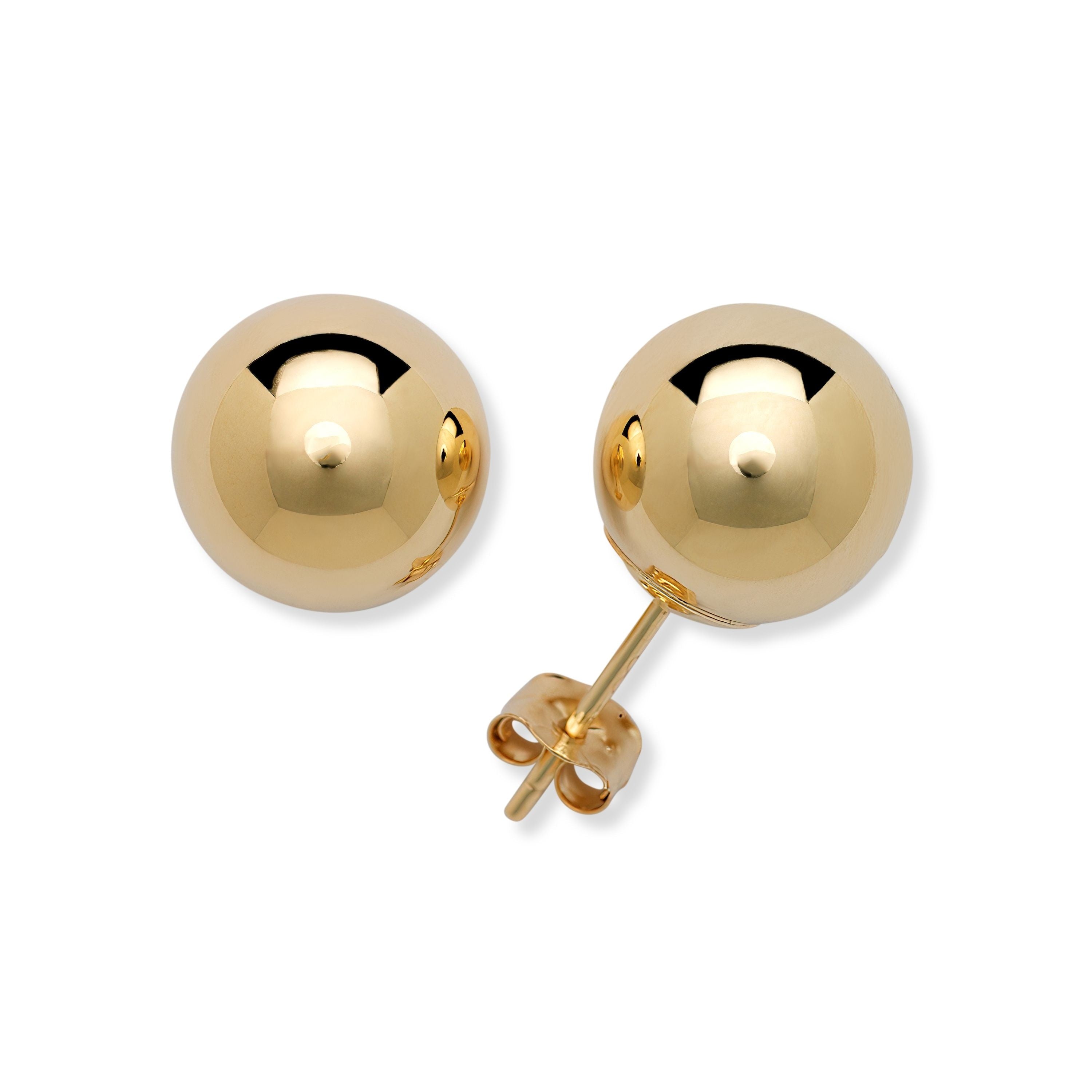 Curata 14K Yellow Gold Polished 4Mm Ball Screw Back Earrings