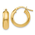 Curata 5Mm 14K Yellow Gold Polished Hoop Earrings