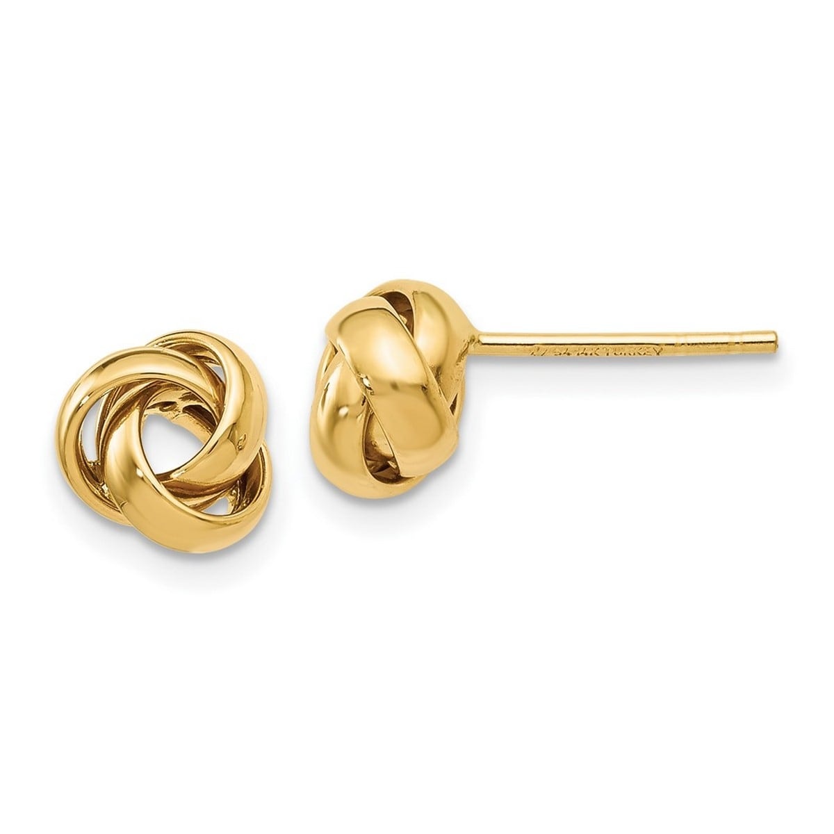 Curata 14K Yellow Gold Polished Post Earrings