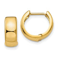 Curata 14K Yellow Gold Polished Hinged Hoop Earrings