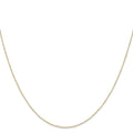 Curata 14K Yellow Gold Solid 0.42Mm Carded Curb Chain Necklace Options 16 18 20 24