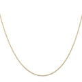 Curata 14K Yellow Gold Solid 0.5Mm Carded Cable Rope Chain Necklace Options 16 18 20 24