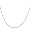 Curata 14K Yellow Gold Solid 0.5Mm Polished Box Chain Necklace Options 16 18 20 22 24 26 28 30