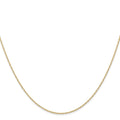 Curata 14K Yellow Gold Solid 0.6Mm Carded Cable Rope Chain Necklace Options 16 18 20 24