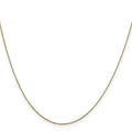 Curata 14K Yellow Gold Solid 0.6Mm Diamond Cut Cable Chain Necklace Options 16 18 20 24