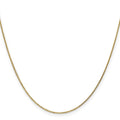 Curata 14K Yellow Gold Solid 0.95Mm Diamond Cut Cable Chain Necklace Lobster Options 16 18 20 22 24 26 30