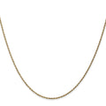 Curata 14K Yellow Gold Solid 1.0Mm Diamond Cut Rope Chain Necklace Options 16 18 20 22 24