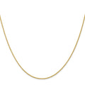 Curata 14K Yellow Gold Solid 1.0Mm Round Wheat Chain Necklace Options 16 18 20 22 24 30