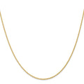 Curata 14K Yellow Gold Solid 1.1Mm Baby Rope Chain Necklace Options 16 18 20 24 30