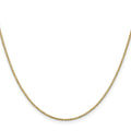 Curata 14K Yellow Gold Solid 1.1Mm Box Chain Necklace Lobster Options 16 18