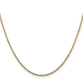 Curata 14K Yellow Gold Solid 1.3Mm Diamond Cut Cable Chain Necklace Lobster Options 16 18 20 22 24 26
