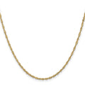 Curata 14K Yellow Gold Solid 1.7Mm Polished Singapore Chain Necklace Lobster Options 16 18 20 24 30
