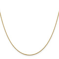 Curata 14K Yellow Gold 1.15Mm Diamond Cut Open Oval Cable Chain Necklace Options 16 18 20