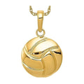 Curata 14K Yellow Gold Polished 2 D Volleyball Pendant