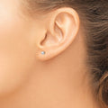 Curata 14K Yellow Gold Hollow Polished 8Mm Ball Post Earrings Measures 8X8Mm