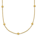 Curata 3Mm 14K Polished Diamond Cut Tiny Puffed Circles 15 Station Necklace 18
