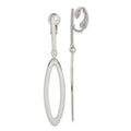Curata 925 Sterling Silver Solid Polished Non Pierced Oval Dangle Clip Earrings Jewelry Gifts For Women