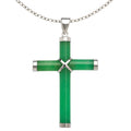 Curata 925 Sterling Silver 18 Brown Tigers Eye Cross Pendant Necklace 25Mm X 35Mm 25Mmx35Mm