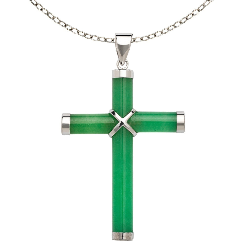 Curata 925 Sterling Silver 18 Brown Tigers Eye Cross Pendant Necklace 25Mm X 35Mm 25Mmx35Mm