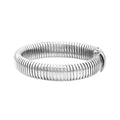 Curata 925 Sterling Silver 7.5 15Mm Italian Rhodium Tubogas Bangle Bracelet