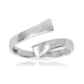 Curata 925 Sterling Silver Polished Bypass Adjustable Toe Ring