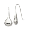 Curata 925 Sterling Silver Hollow Polished Shepherd Hook French Wire Long Drop Dangle Earrings Jewelry Gifts For Women