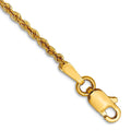Curata Womens 14K Yellow Gold 1.5Mm Solid Rope Chain Ankle Bracelet 10 Inch